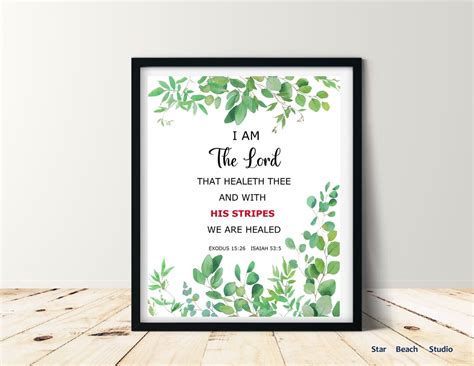 I AM the Lord That Healeth Thee Bible Verse Scripture - Etsy