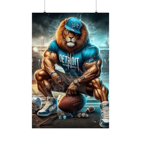 Detroit Lions Matte Vertical Posters - Etsy