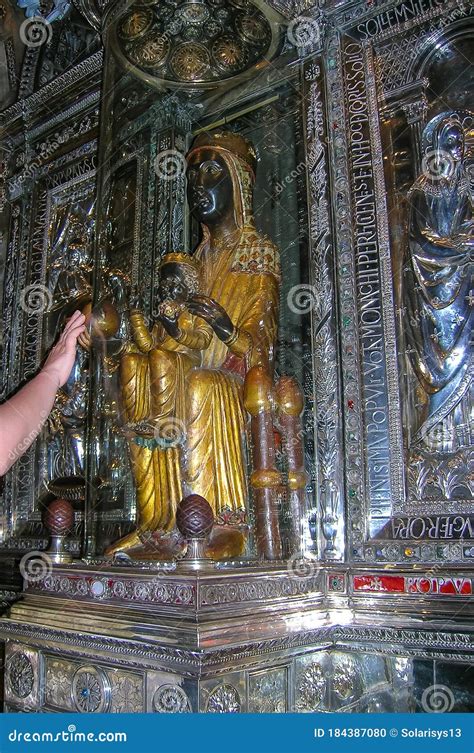 12th Century Statue of Black Madonna of Montserrat in Cathedral of ...