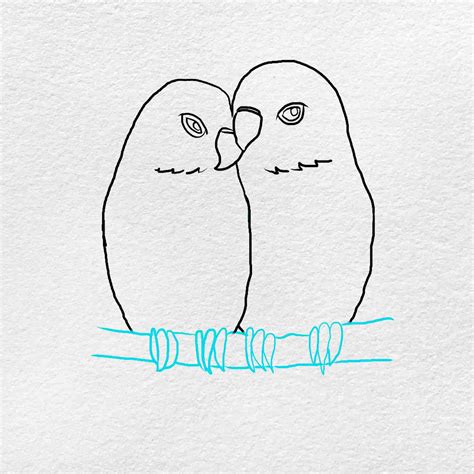 How to Draw Love Birds - HelloArtsy