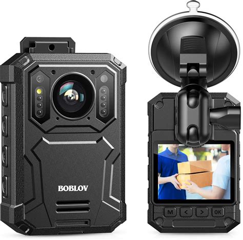 BOBLOV KJ23 Body Mounted Camera,128GB Internal Storage, 1296P Recorder ...