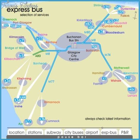 Glasgow Airport Map - TravelsFinders.Com