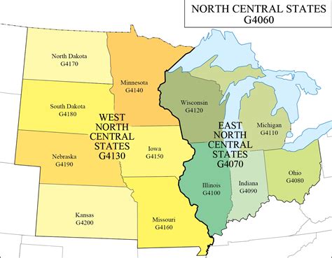 LC G Schedule Map 9: North Central States | WAML Information Bulletin