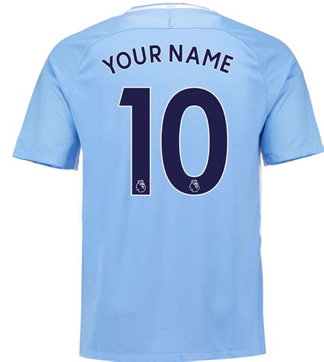 Manchester City Home CUSTOM NAME NUMBER Men Soccer Jersey Football ...