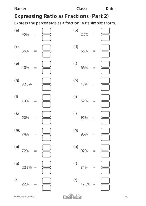 Ratio Worksheets Grade 6