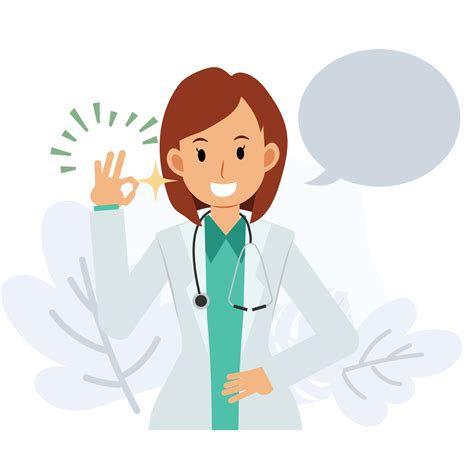 happy doctor with ok hand sign gesture.Flat vector 2d cartoon character ...