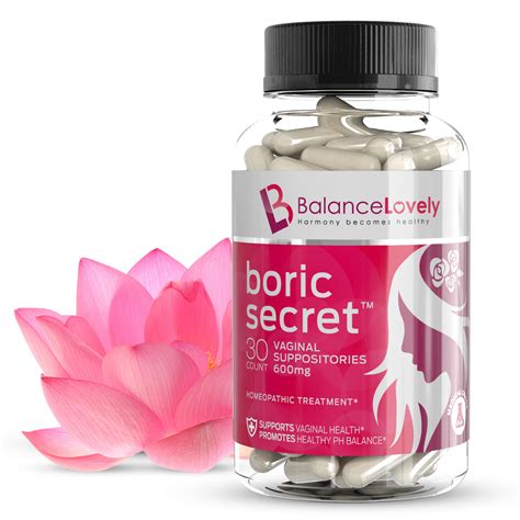 Boric acid suppositories for BV, yeast infections. 30 vegan capsules.600 mg – BalanceLovely™