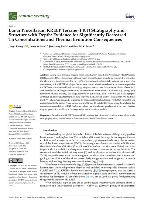 (PDF) Lunar Procellarum KREEP Terrane (PKT) Stratigraphy and Structure with Depth: Evidence for ...