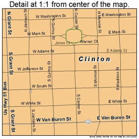 Clinton Illinois Street Map 1715001