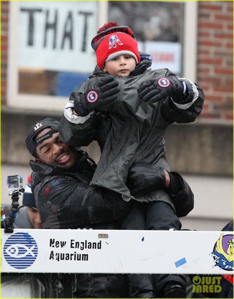 Tom Brady's Son Benjamin Holds the Lombardi Trophy During the Patriots ...