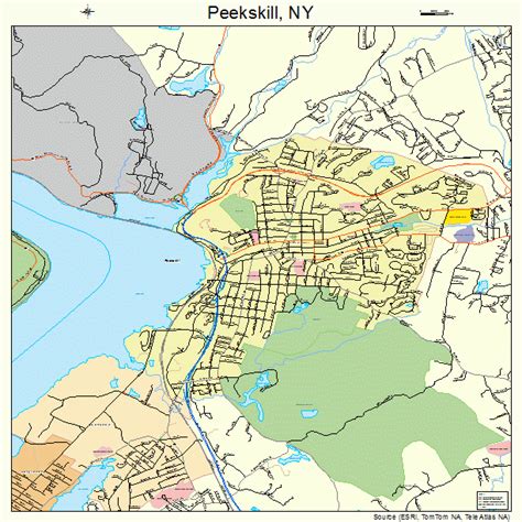 Peekskill New York Street Map 3656979