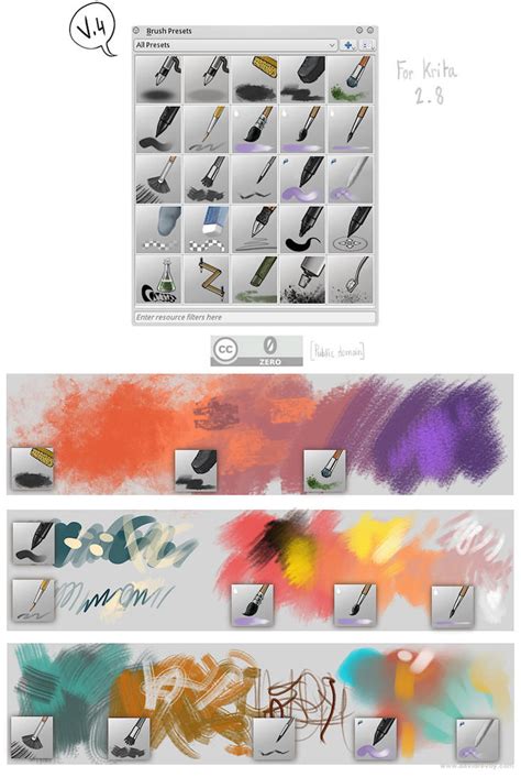 Krita brushes, v4 by Deevad on DeviantArt