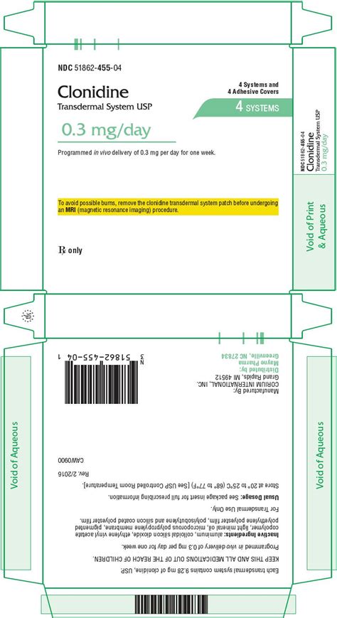 Clonidine Patch - FDA prescribing information, side effects and uses