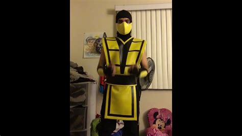 Mortal kombat Scorpion cosplay - YouTube