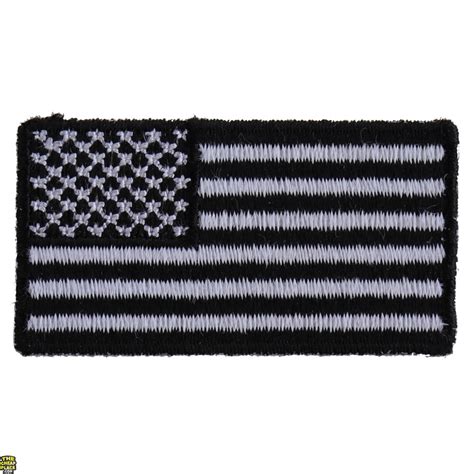 US Flag Patch Black and White 2 Inch | American Flag Patches -TheCheapPlace