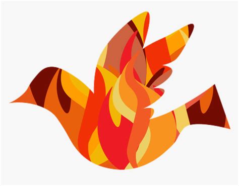 Pentecost Sunday Graphics - Flaming Dove Pentecost Clipart, HD Png ...