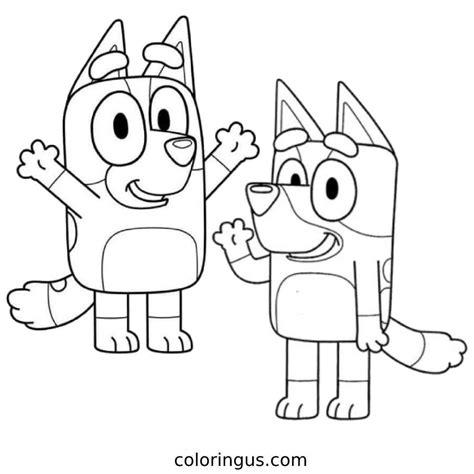 Bluey And Bingo Coloring Page Coloringus | The Best Porn Website