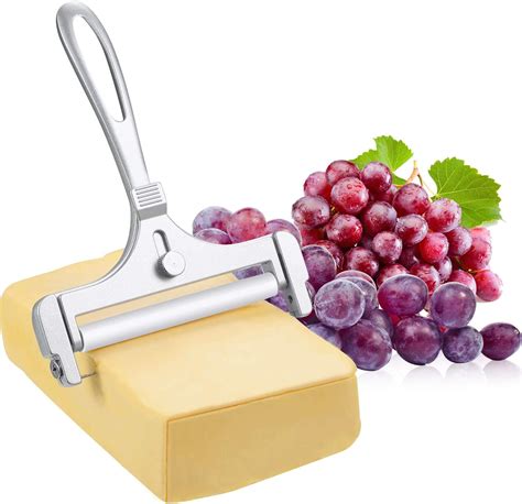 Stainless Steel Wire Cheese Slicer Adjustable Thickness Cheese Cutter for Soft, Semi-Hard ...