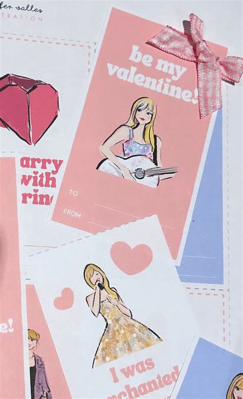 Taylor Swift Valentine's Day Cards PDF - Etsy