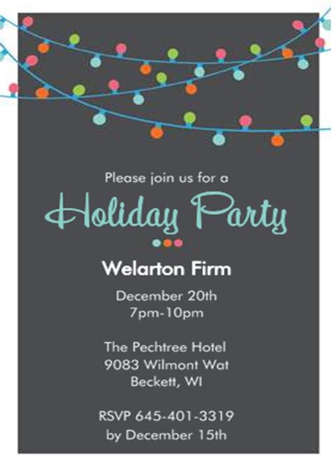 Office Holiday and Christmas Party Invitations