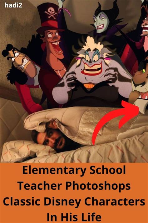 Elementary school teacher photoshops classic disney characters in his ...