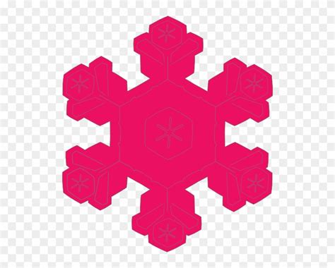 Pink Snowflake Clipart - Pink Snowflakes Clip Art, HD Png Download - 528x595(#851664) - PngFind