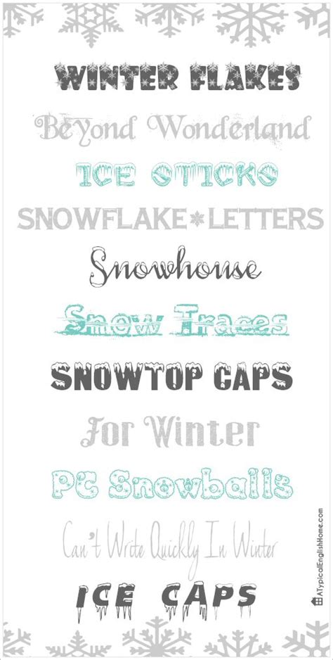 14 Winter Christmas Fonts Images - Winter Font Download, Free Winter ...