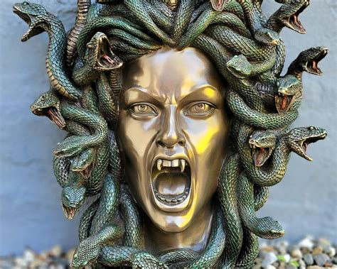 Large Medusa Wall Statue, Mythological Monster, Gothic Decor | odditiesforsale.com | Reviews on ...