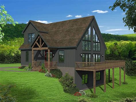 Two-story Mountain Home Plan with Vaulted Master Loft - 68622VR | Architectural Designs - House ...