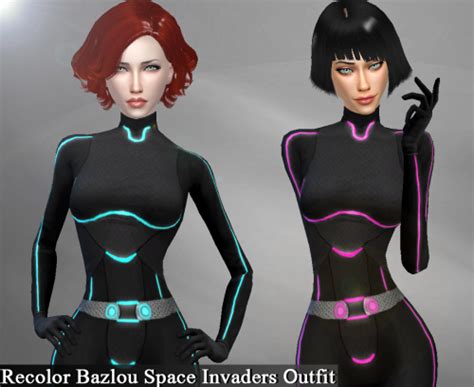 Deep Spase – Recolor Bazlou Space Invaders Outfit | Sims 4 mods clothes ...