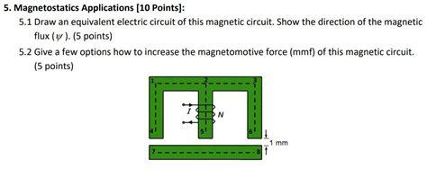 Solved 5. Magnetostatics Applications [10 Points]: 5.1 Draw | Chegg.com