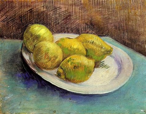 Still Life with Lemons on a Plate, 1887 - Vincent van Gogh - WikiArt.org