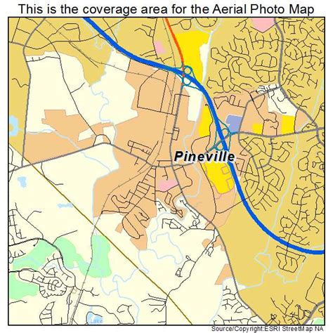 Aerial Photography Map of Pineville, NC North Carolina