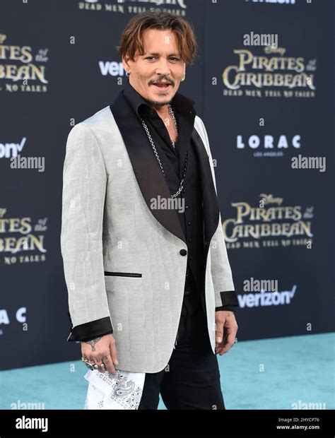 Johnny Depp attending Disney's ''Pirates Of The Caribbean: Dead Men ...