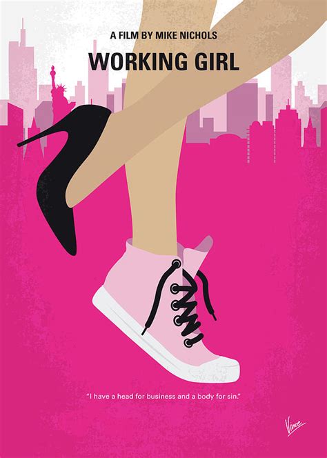 No987 My Working Girl minimal movie poster Digital Art by Chungkong Art - Fine Art America