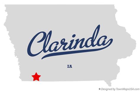 Map of Clarinda, IA, Iowa