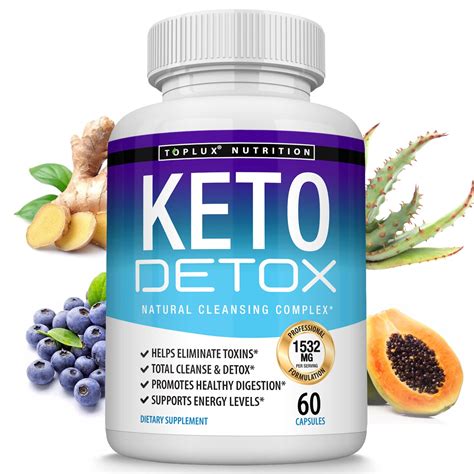 Buy TopluxKeto Detox Pills Advanced Cleansing Extract – 1532 Mg Natural Acai Colon Formula Using ...