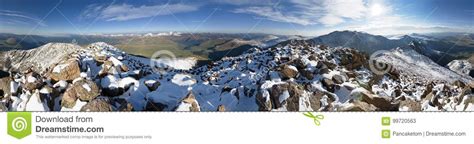 360 Degree Mount Bierstadt Summit Panorama Stock Image - Image of ...