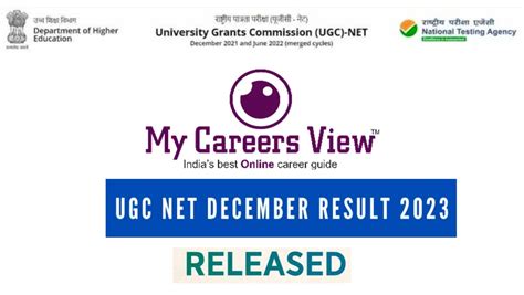 UGC-NET-December-2023-Results-Released My Careers View - India's Best ...