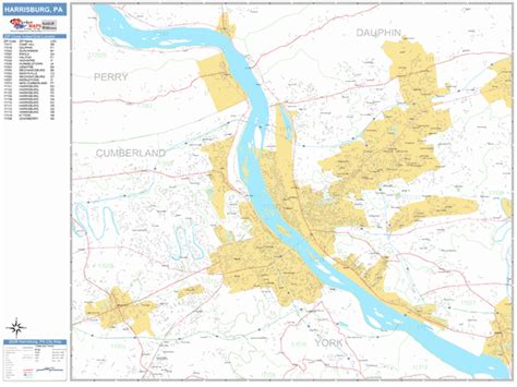 Harrisburg Zip Code Map – Map VectorCampus Map