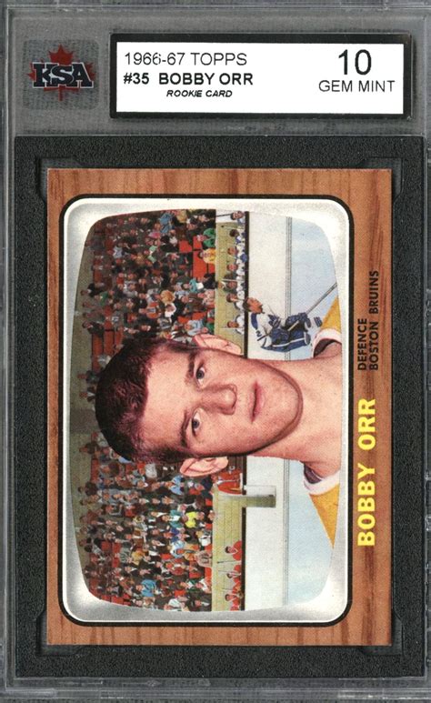 Lot Detail - 1966-67 Topps #35 Bobby Orr Rookie Card - KSA GEM MINT 10