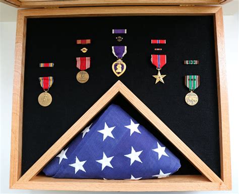 Military Medal And Flag Display Case by Diamond4display on Etsy