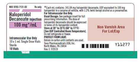 Haloperidol Decanoate Injection - FDA prescribing information, side ...