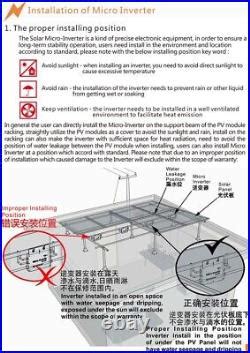 1200W Micro Solar Panel Smart Inverter Pure Sine Wave MPPT Grid Tie ...