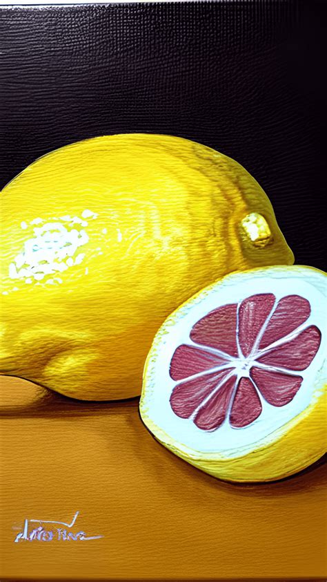 New York Lemon Painting · Creative Fabrica