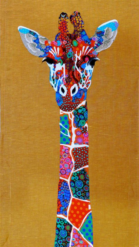 Colorful Giraffe Wallpaper iPhone - Live Wallpaper HD | Giraffe art, Art quilts, Animal quilts