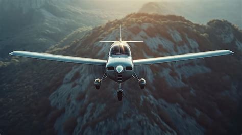 Premium Photo | Small plane flying over mountains