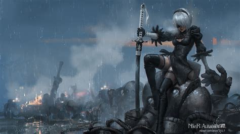 Albert Urmanov - Nier: Automata 2B - fan art