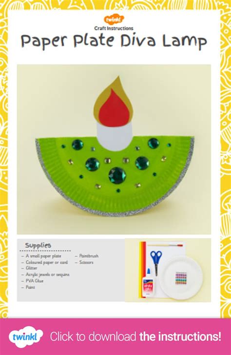 Diwali Crafts! Make a Paper Plate Diva Lamp. | Diwali craft, Diva lamp, Crafts