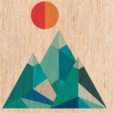 Geometric mountains created in Illustrator, put together in Photoshop | ᴥ TYPOGRAPHY & DESIGN ᴥ ...